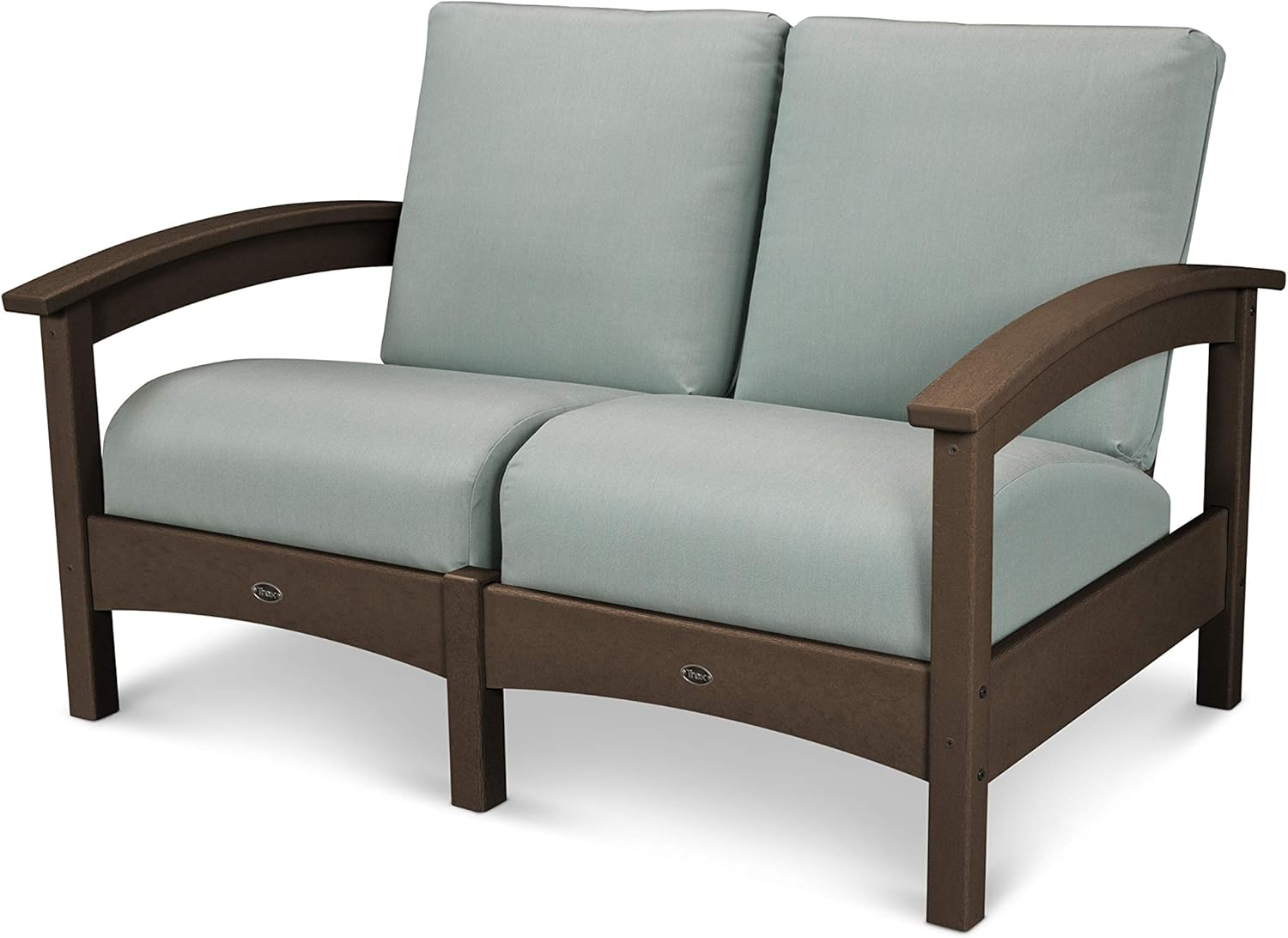 Polywood TXC47CW-5413 Deep Seating Settee, Classic White/Spa