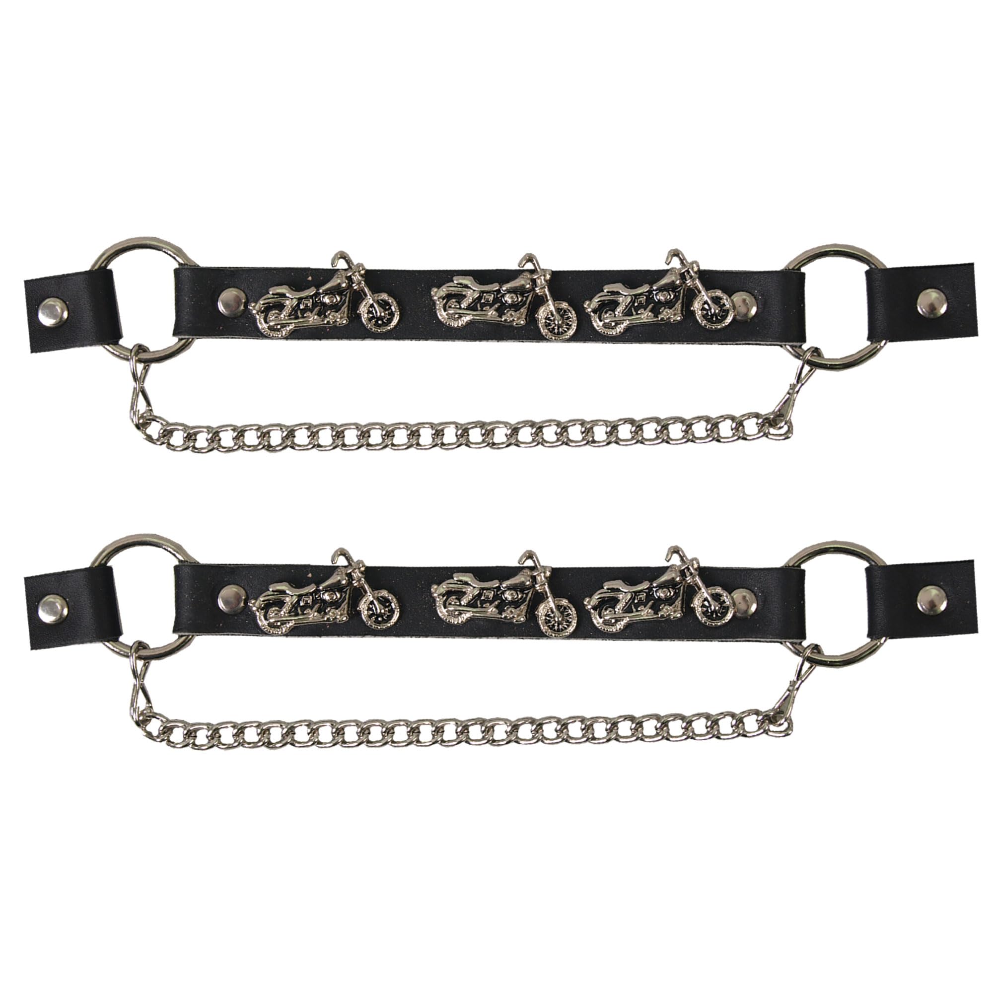 Hot Leathers BNL1007 – Lot de 2 chaînes de bottes de moto