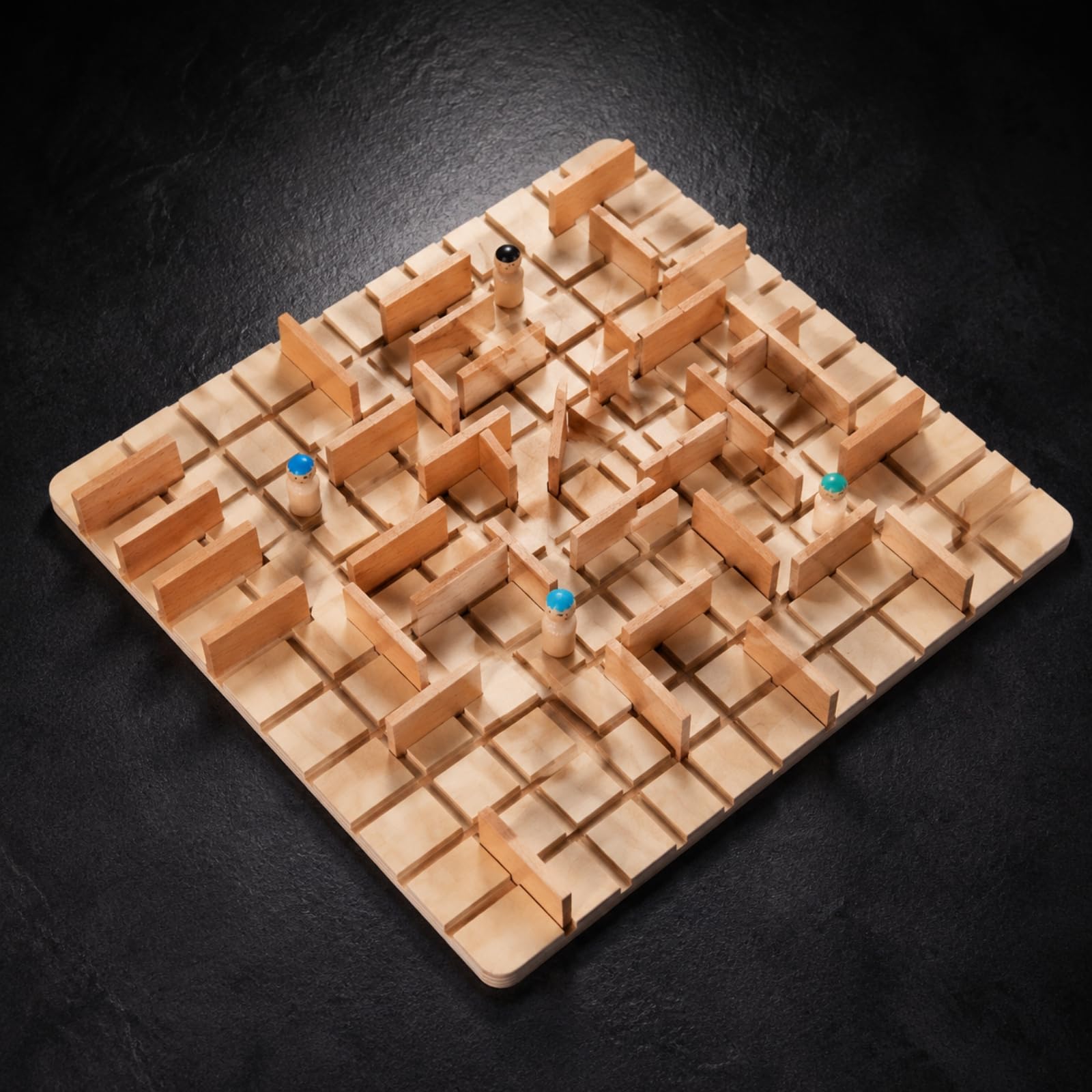 Gioco di Strategia Manuale con Pedine in Legno E Griglia Aperta per Barriere E Percorsi Amici Adatto per Festività E Incontri tra Compagni di Classe, Stile C