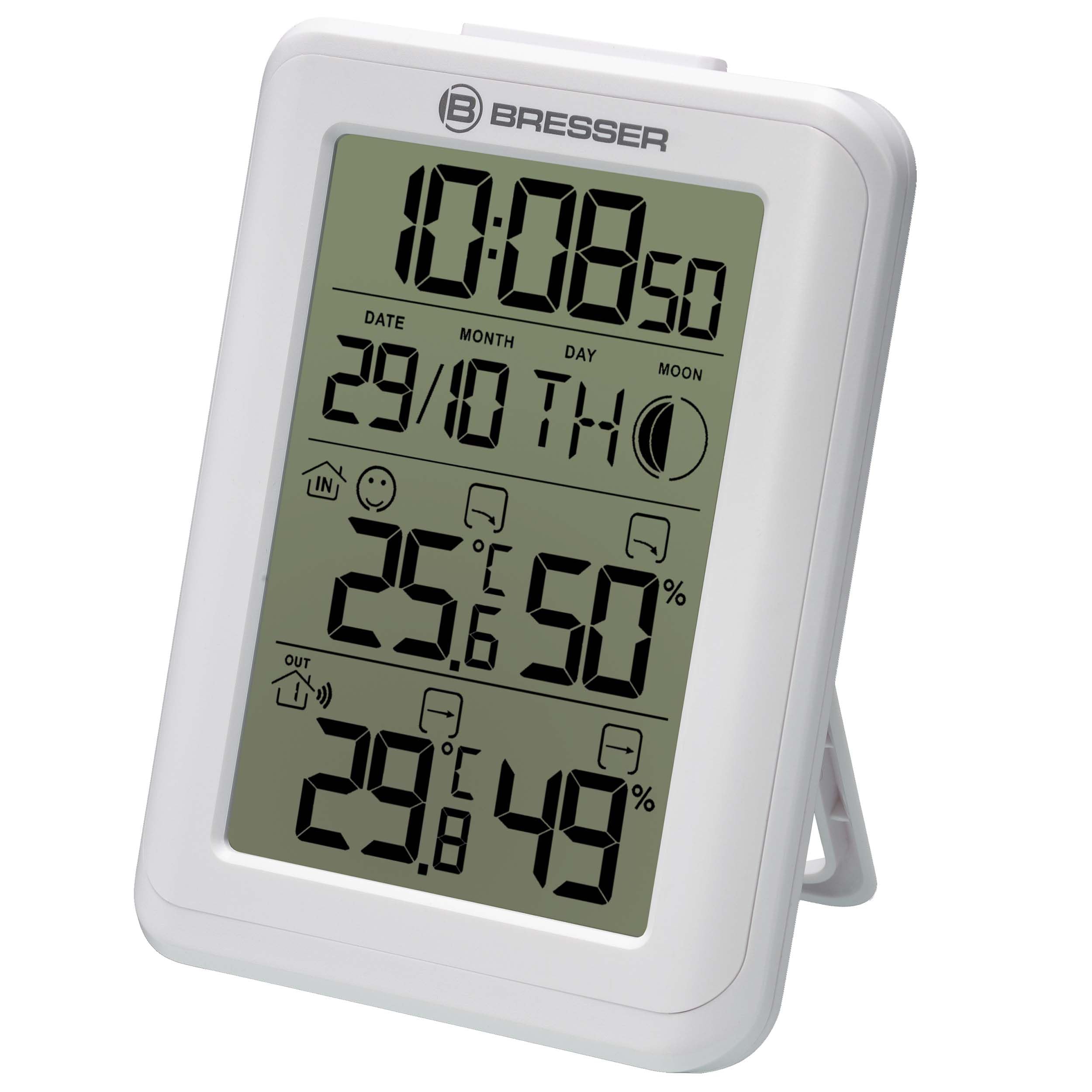 BRESSER ClimaTemp IO Jumbo - Set termometro Wireless con 2 stazioni e 3 trasmettitori per Temperatura e umidità