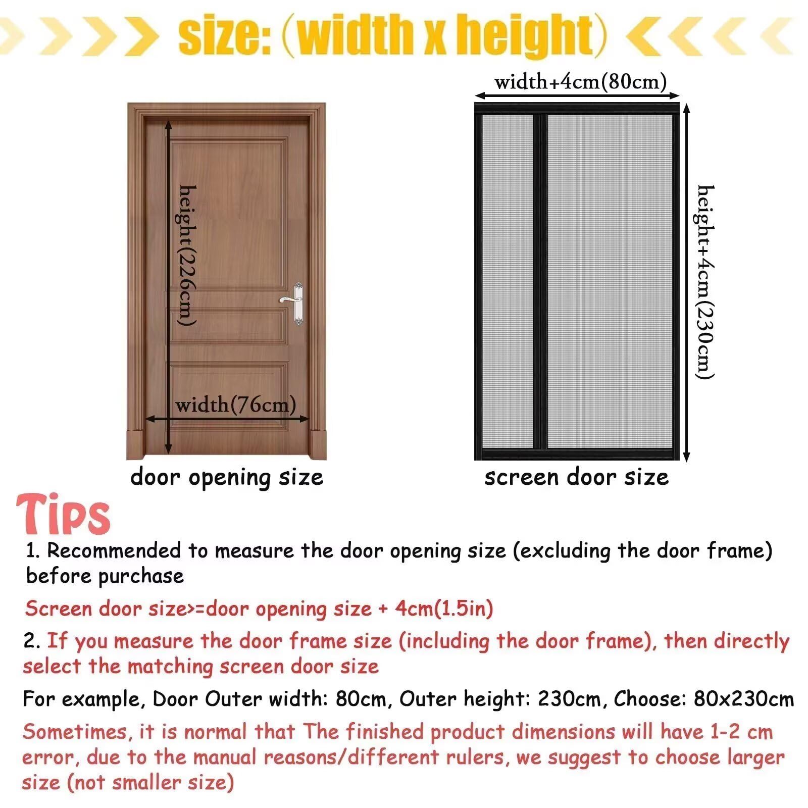 Rideau anti-insectes pour caravane 180x225cm(WxH) Noir Porte moustiquaire avec bandes magnétiques | Fermeture automatique