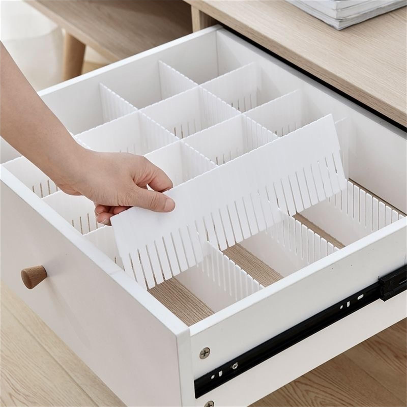 Separatori Per Cassetti Divisori for cassetti da 5 pezzi Sistema di divisori regolabili for calzini intimi armadio