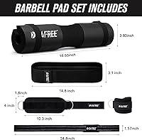 Vista 2 de G4Free 9Pcs Barbell Pad Set for Squat, Hip Thrusts, Lunges, Leg day, Standard Olympic Bars with 2 Gym Ankle Safety Straps, 3 Hip Resistance Bands, 2