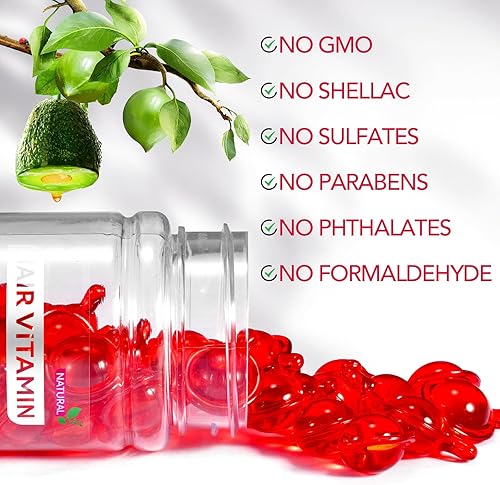 Miniatura 2 de Cápsula de suero de vitamina para el cabello, suero de tratamiento capilar, enriquecido con aceites de aguacate de macadamia marroquí, sin enjuague