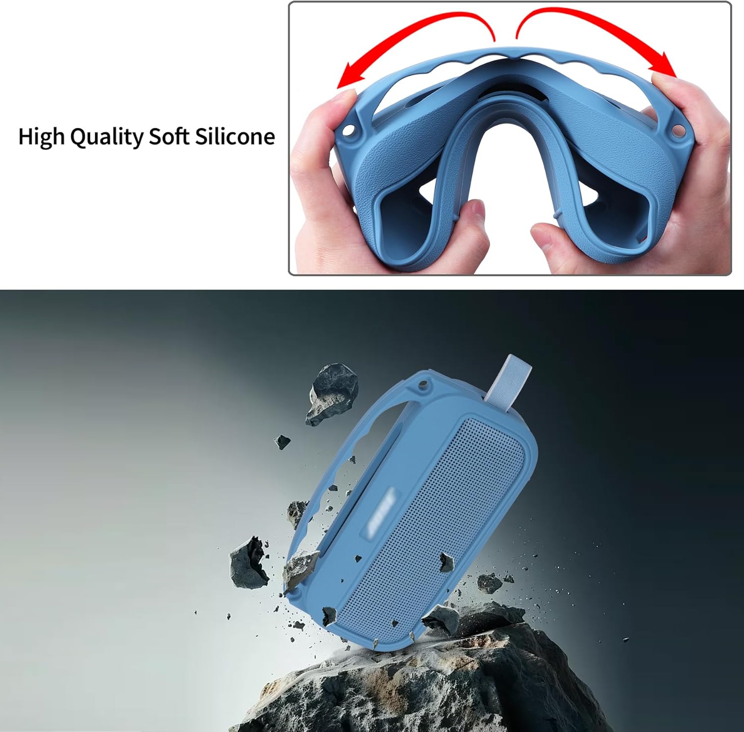 Silicone Cover Compatible with Bose SoundLink Flex 2nd Gen/Bose SoundLink Flex Portable Speaker (Blue Dusk) - Image 7