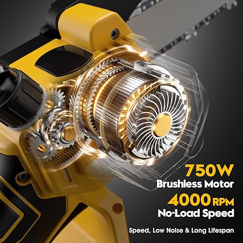 Miniatura 4 de Mini motosierra inalámbrica para batería Dewalt 20V MAX, motosierra sin escobillas 2-EN-1 de 8 pulgadas y 6 pulgadas con motosierra sin escobillas