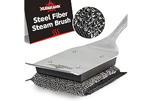 Grill Brush.Bristle-Free Safety Design.Hand Steam Cleaner Steel Fiber Steam Brush for Water Activated