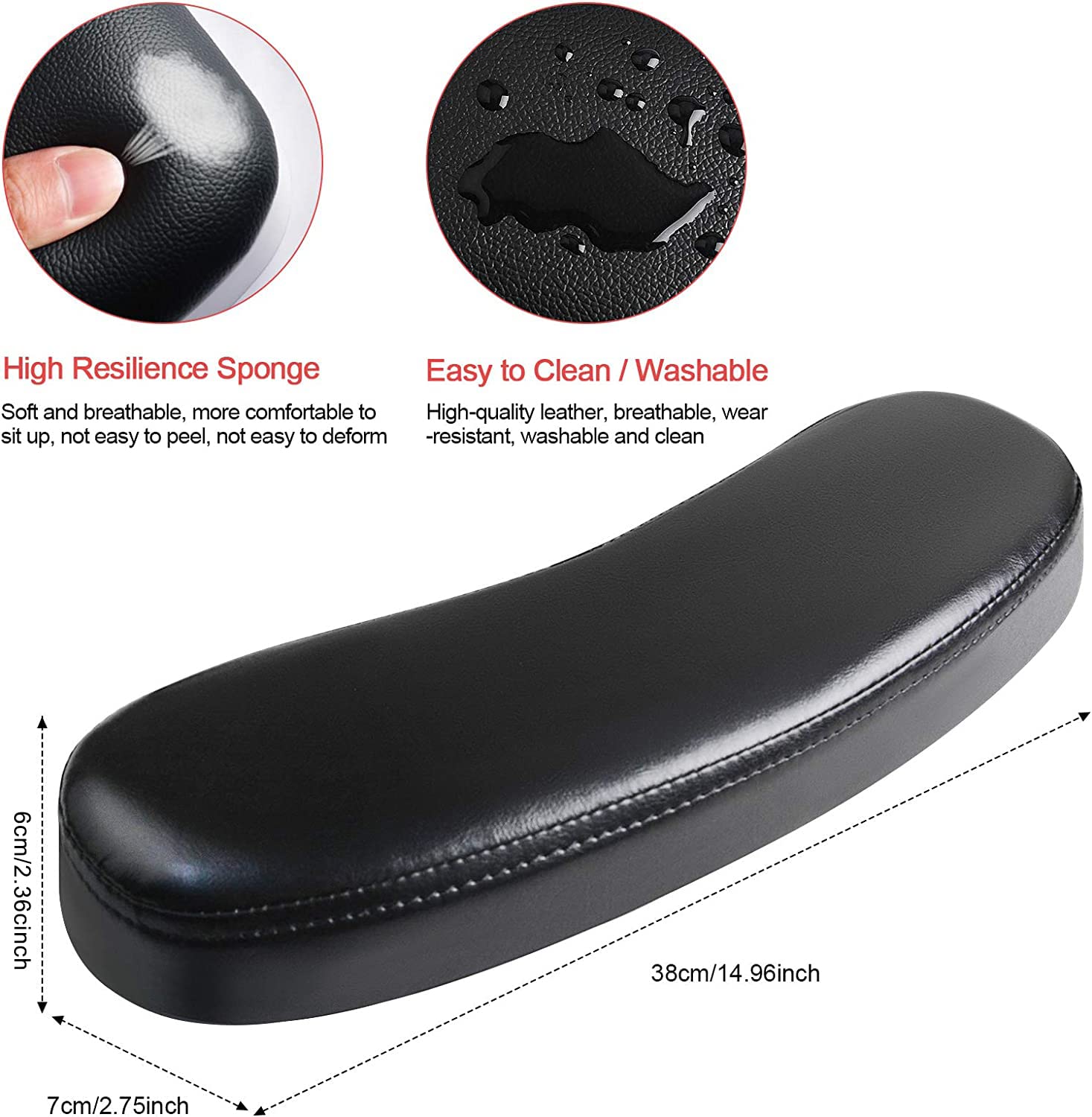 EBANKU Nail Art Cuscino per Mani Cuscino per Unghie in PU Pelle Morbida Manicure Tool Hand Rest Trattamento Cuscini (Nero)