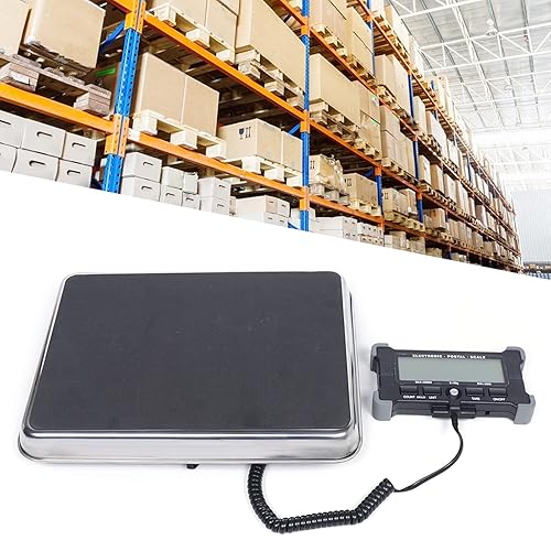 Miniatura 2 de Báscula de envío de 440.9 lbs con alta precisión, báscula postal resistente de acero inoxidable con temporizador de cable USB/Hold/Tare, báscula de
