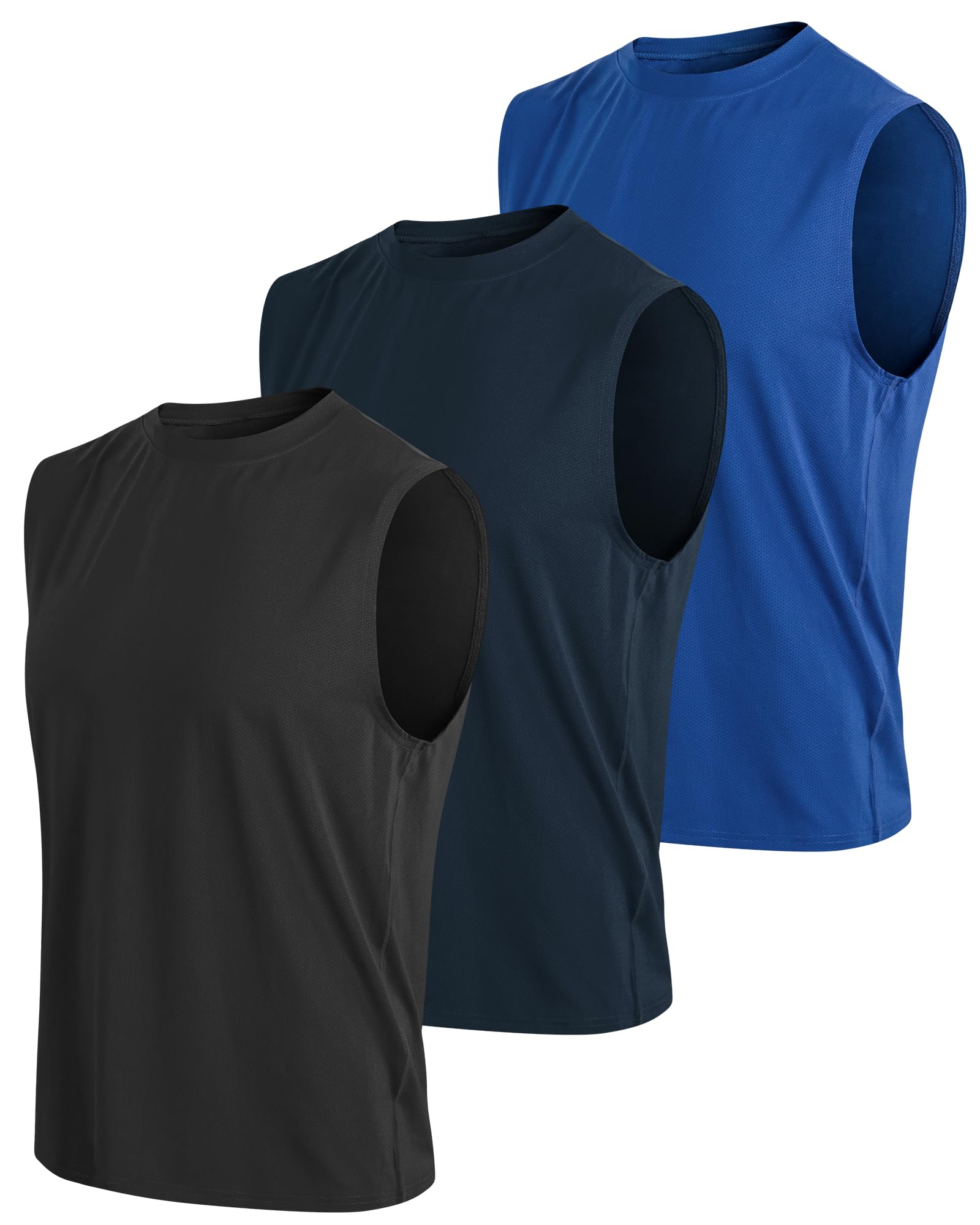 MEETYOO 3/5 Pack Tank Top Herren Sport, Muskelshirts Herren & Unterhemd Herren - Leicht, Feuchtigkeitsableitend, Schnelltrocknend, Ideal für Das Gym Oder Den Alltag