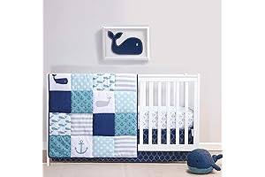 The Peanutshell Nautical Crib Bedding Set: Lighthouse, Anchor, and Sailboat Voyage