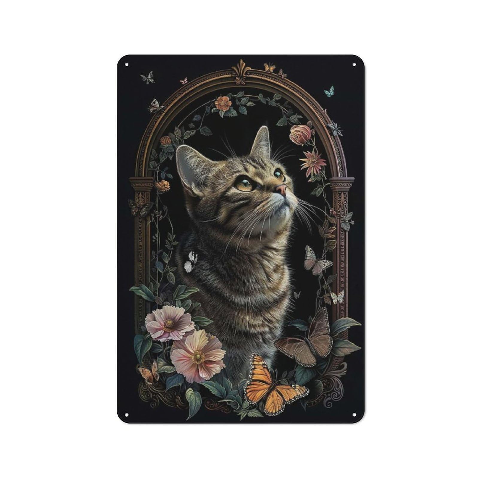 Junmoney Style-2 American Shorthair Rustic Printed Metal Sign 30X20cm For Garage Or Workshop, For Garage, Workshop And Man Cave Decoration