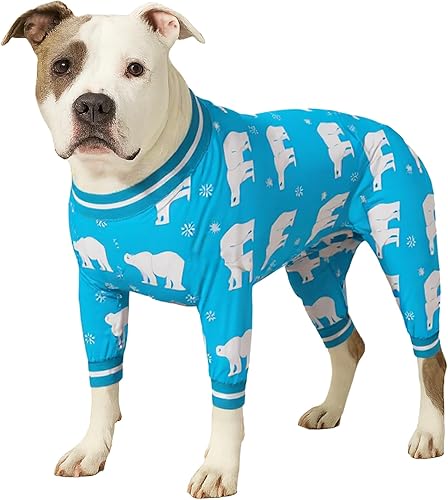 Miniatura 8 de LovinPet Ropa para perro de raza grande, ajuste ajustadotejido elástico, estampado de unicornio cohete gris, alivio de la ansiedad de mascotas,