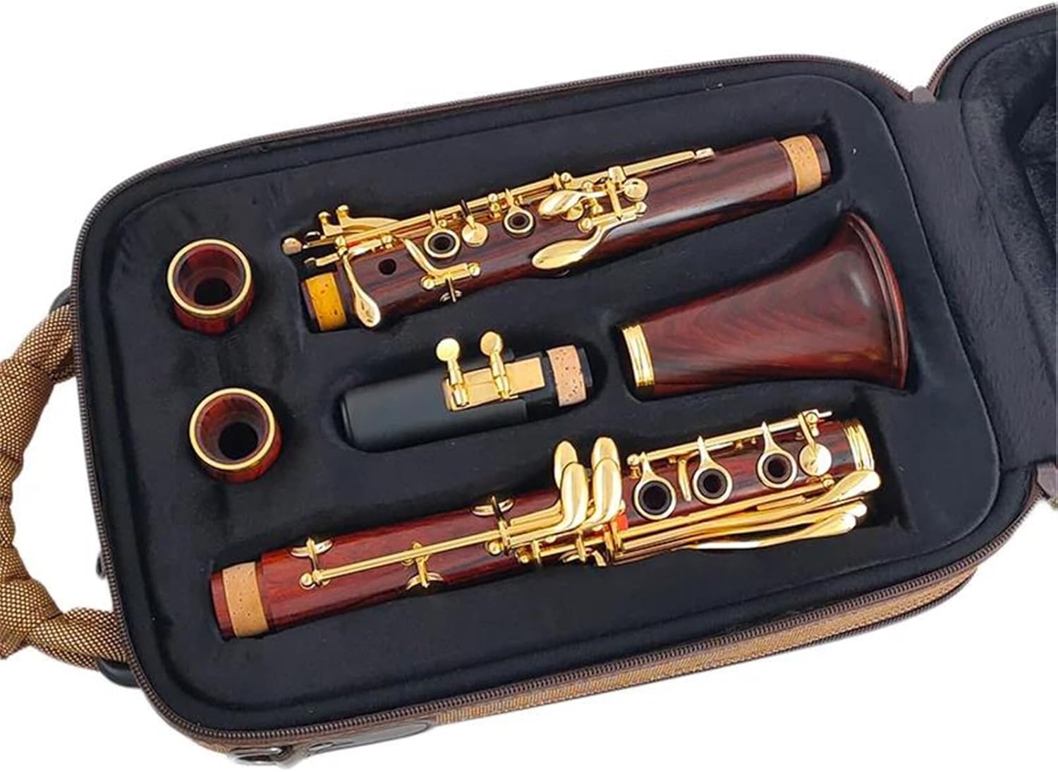 Clarinet Musical Instruments Kokopolo Wood Professional Clarinet Bb Rosewood Silver Plated Key Clarinet
