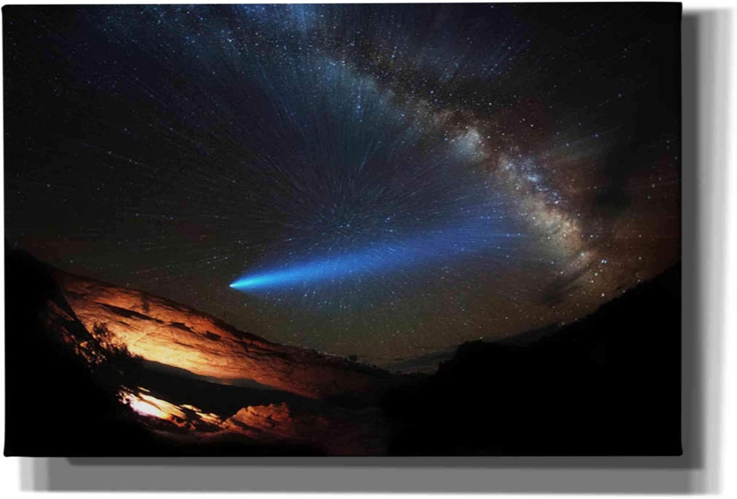Epic Graffiti 'Galactic Traveler' by Darren White, Canvas Wall Art, 18"x12"