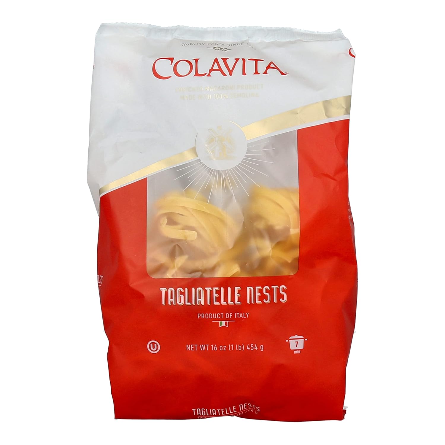 Colavita Spinach Tagliatelle Nest: Rich Green Hue & Nutty Flavor - Natural Spinach Infusion in Every Strand (Pack of 10)