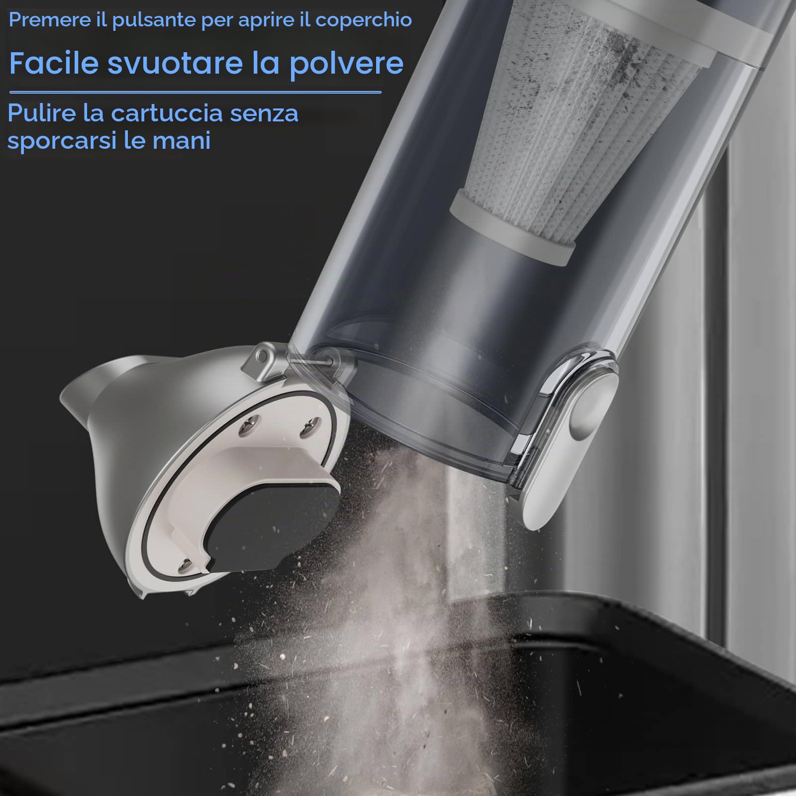 LANMOU Aspirabriciole Senza Fili, 16000 Pa, Ricaricabile USB-C | 3 Filtri, 3 In 1 Aspira, Soffia, Gonfia, Portatile Mini Aspirapolvere Per Auto, Casa, Ufficio