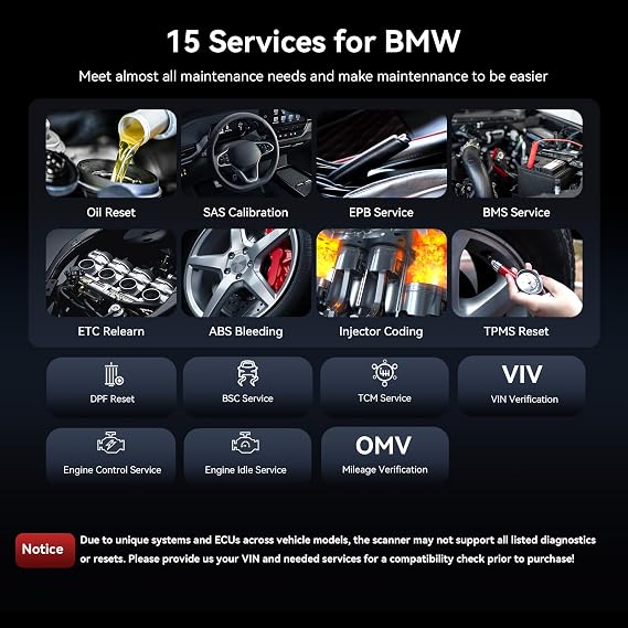 iCarsoft BMM V4.0 Bidirectional Diagnostic Tool for BMW/Mini/Rolls-Royce + 2 Optional Brand Packs, Full System OBD2 Scanner with 15 Services for BMW, Active Test, Auto VIN, Lifetime Fr-ee Update