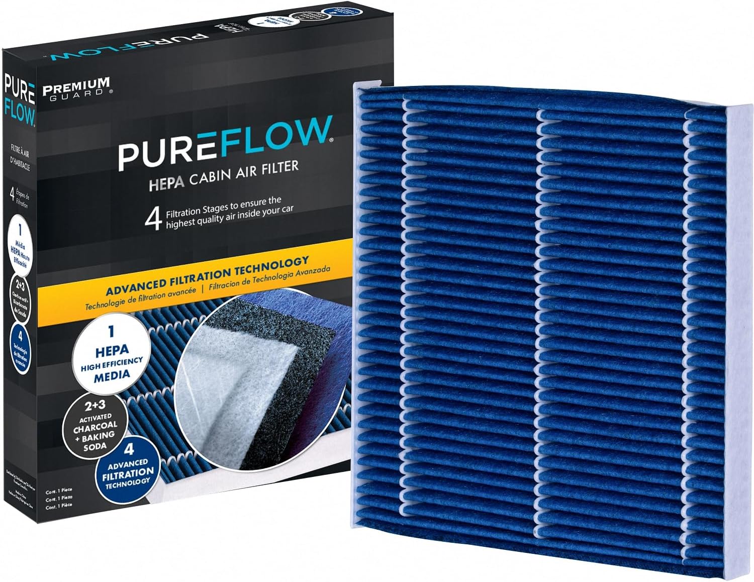 PureFlow HEPA Cabin Air Filter PC5644HX | Fits 2016-2023 Toyota Tacoma, 2003-2008 Pontiac Vibe, 2013-2016 Dodge Dart