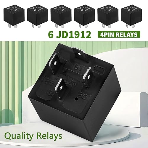 Miniatura 3 de Caja de relé de fusibles de 11 vías de 12 V, soporte de bloque universal precableado con 6 ranuras, relés de 4 pines, 11 fusibles ATCATO, 12