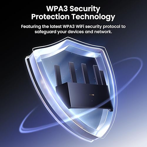 Miniatura 8 de Tenda Router AX3000 WiFi 6 (RX12L Pro) - Router Gigabit de doble banda para Internet inalámbrico, 4 puertos Gigabit Ethernet, soporte VPN, controles