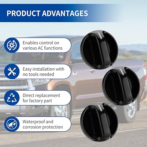 Miniatura 4 de Perillas de control de clima CA para Toyota Tundra – Pomo de interruptor de control de calentador de aire acondicionado para Toyota Tundra 99 00 01