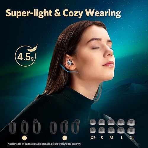 Miniatura 6 de EarFun Free Pro 3 Auriculares inalámbricos con cancelación de ruido, sonido de alta resolución, sonido Snapdragon con Qualcomm aptX adaptable, 6