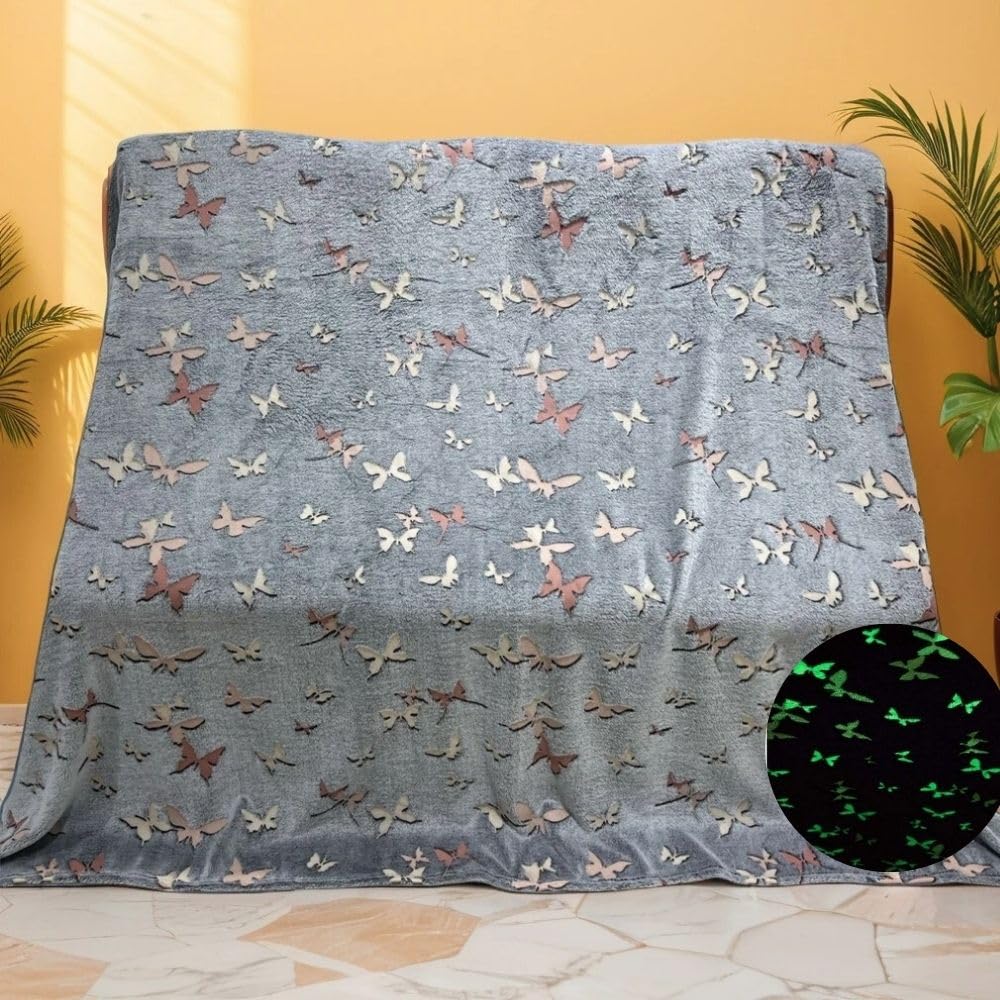Glow in the Dark Blanket - Kids & Teens Purple Unicorn -21