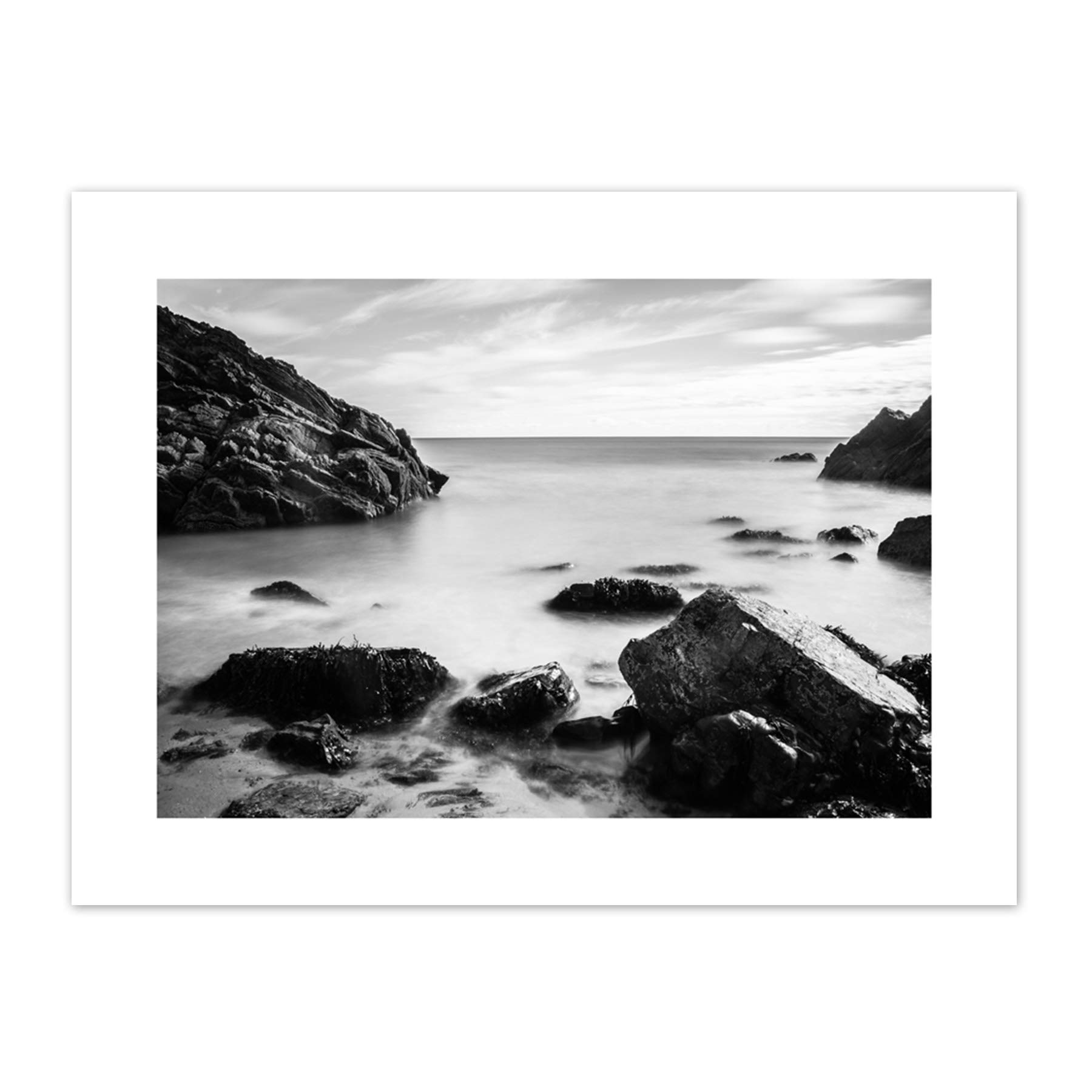 Marloes Wales Rocky Coast BW Canvas Wall Art Print