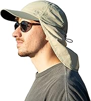 TOP-EX Waterproof UV50+ Neck Flap Baseball Sun Cap - Adjustable L/XL/XXL for All-Weather Outdoor Protection
