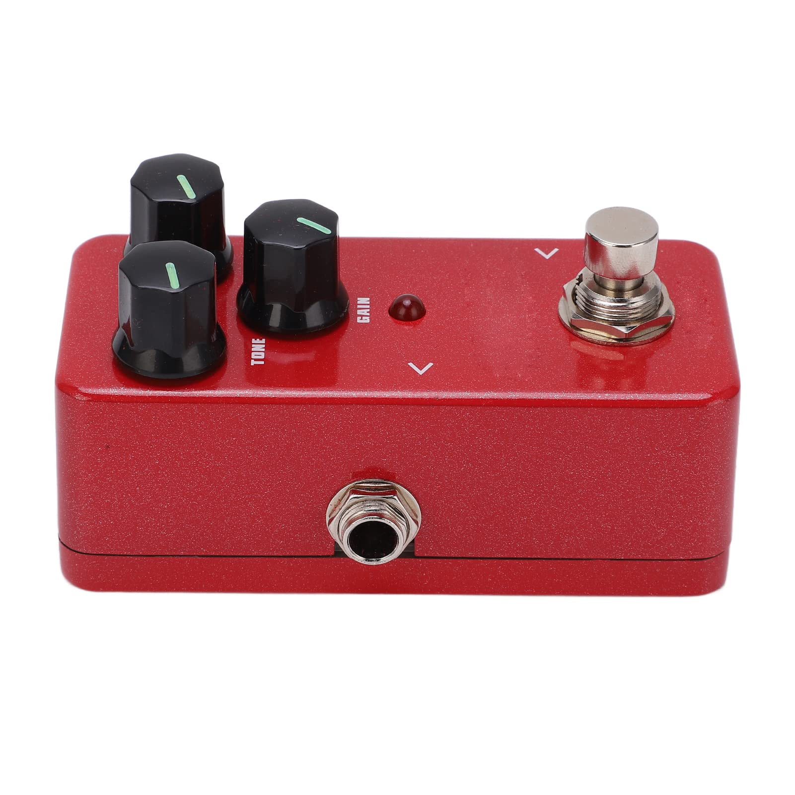 Qqmora Pacchetto di Distorsioni in Metallo Ad Alto Guadagno Compatto Rosso a Pedale di Distorsione per Musicisti Metal per Capelli con Chitarra Elettrica