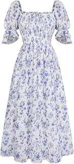 Scarlet Darkness 2026 Summer Floral Dress for Women Cottagecore Smocked Midi Dresses Price In India