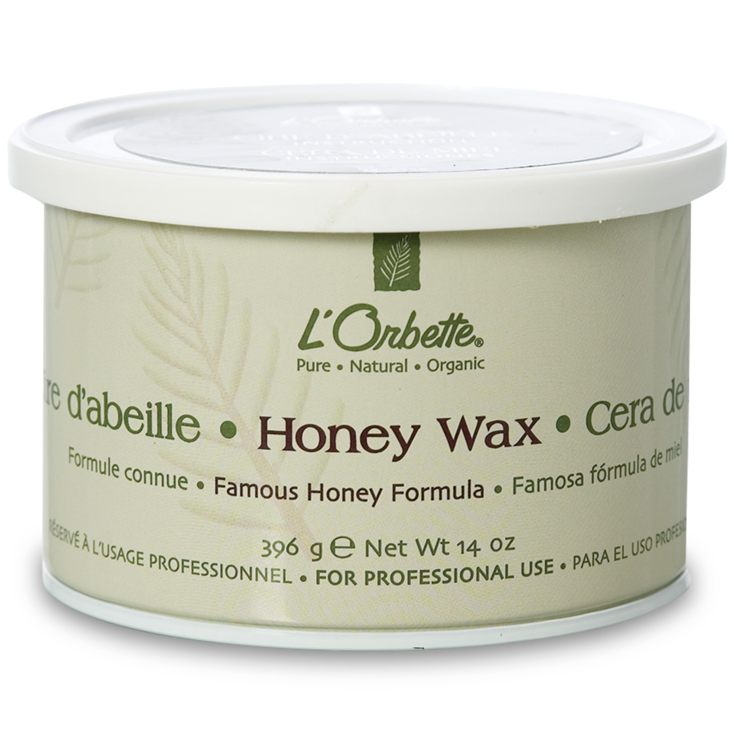 L ORBETTE Honey Wax – Soft Wax for Hair Removal, Natural Honey Formula for Face, Body, & Sensitive Skin, 14 oz