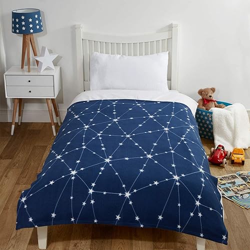Miniatura 4 de Manta de forro polar cálida con galaxia, luna y estrellas, súper suave, para niños, para sofá, viajes, adultos, exteriores, manta de forro polar de