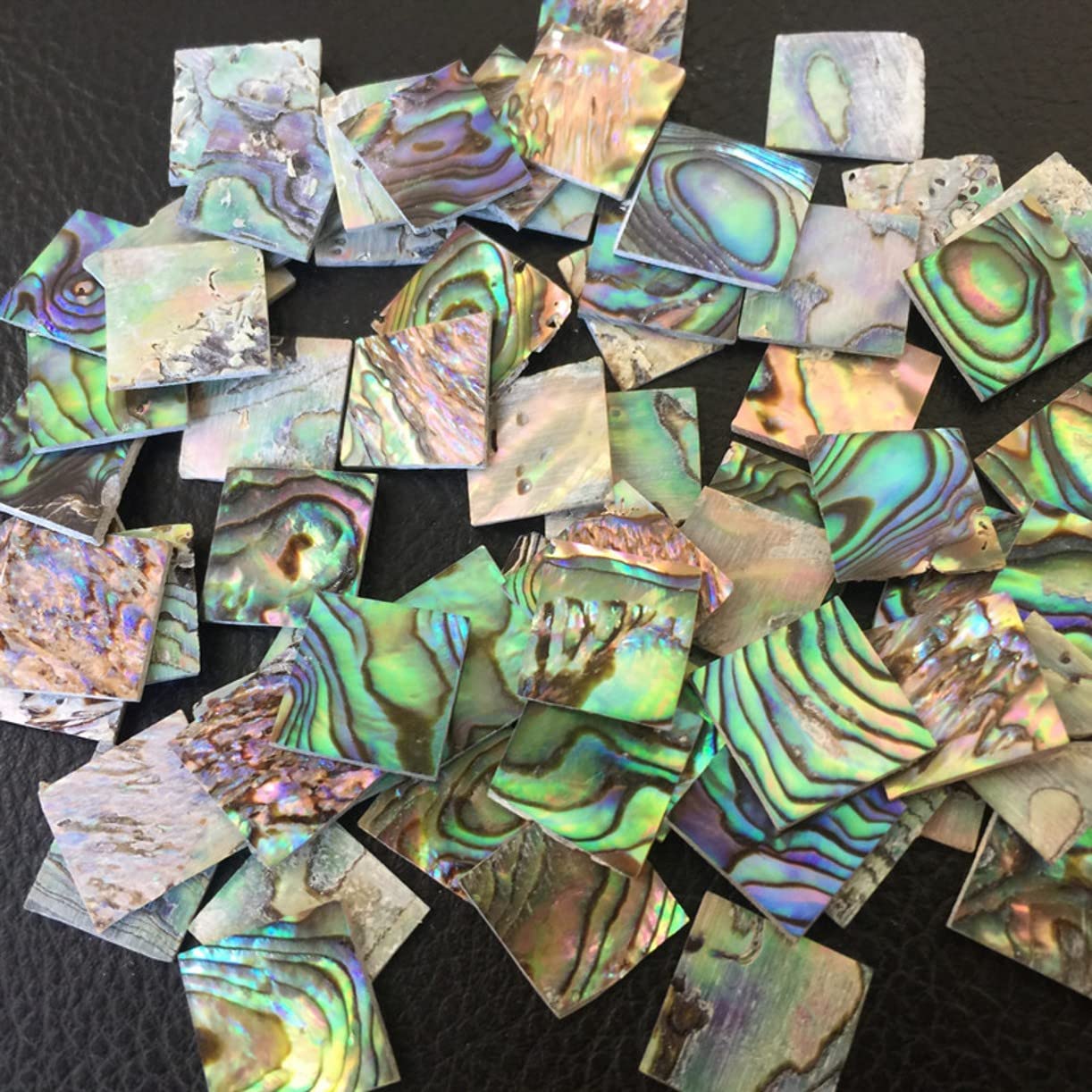 YJIUYUANQ Musical Instrument Accessories Natural Zealand Abalone Shell Sheet,DIY Home Crafts Decoration Materials DIY Necklace Earring Jewelry Making,13x13x1mm,20 Pices