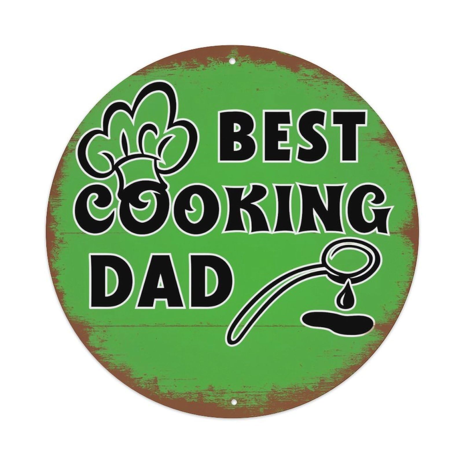 Best Cooking Dad Graphic Design Metal Tin Sign Plaque