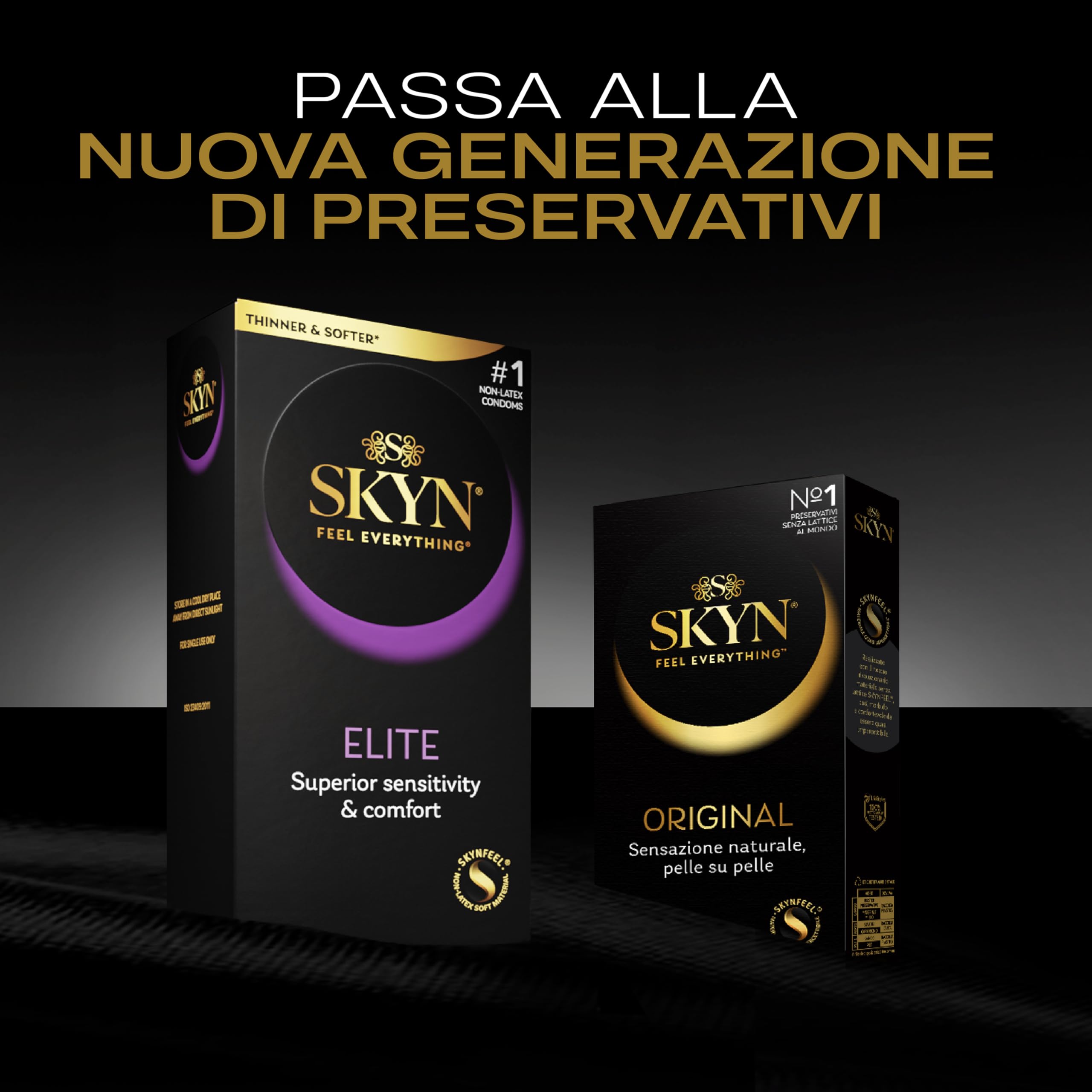 SKYN Elite Extra Lub - Preservativi Senza Lattice in Poliisoprene - Ultra Sottili e Extra Lubrificati, 48 Pezzi