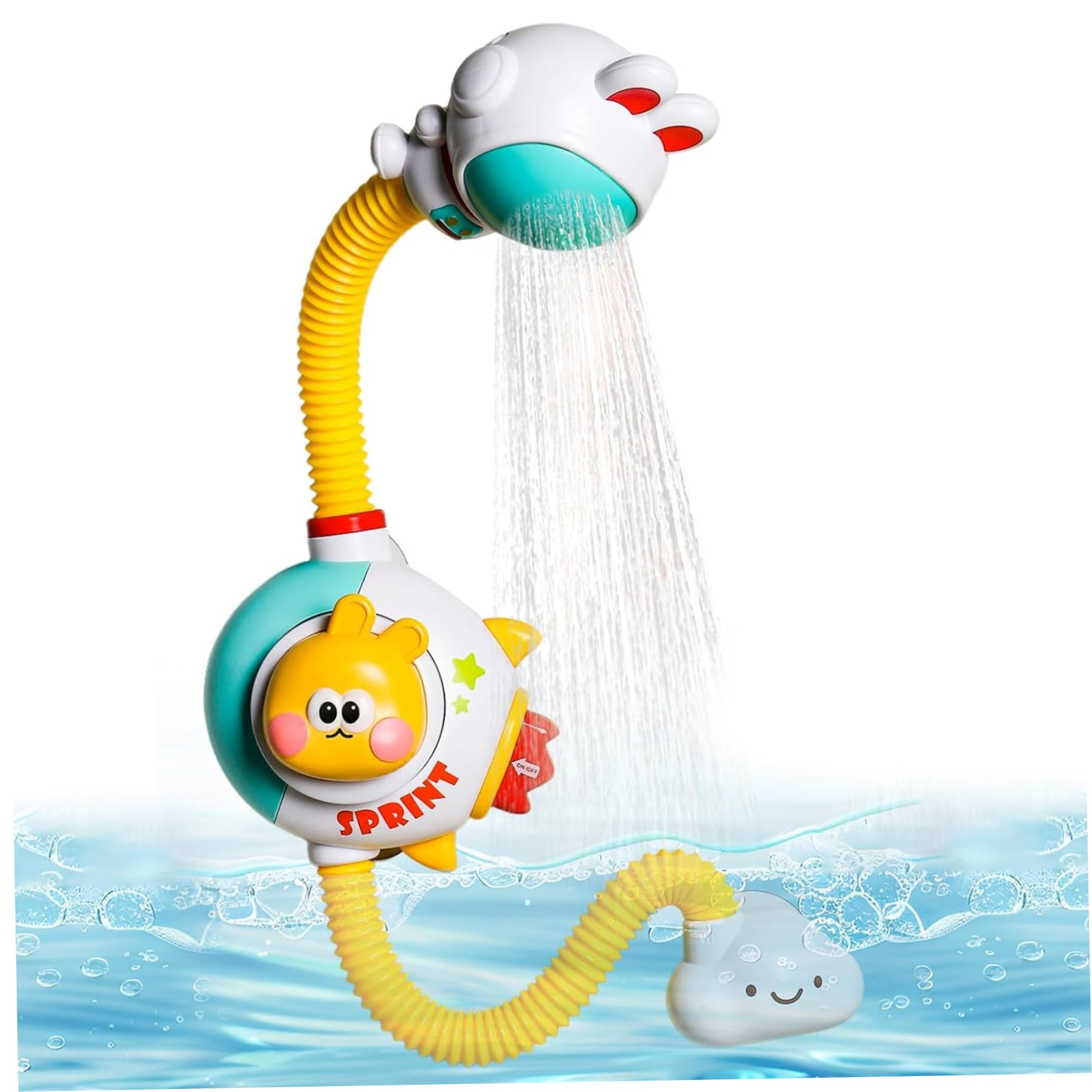 Jouet bain enfants 3-5 ans avec pomme douche lapin jet doux
