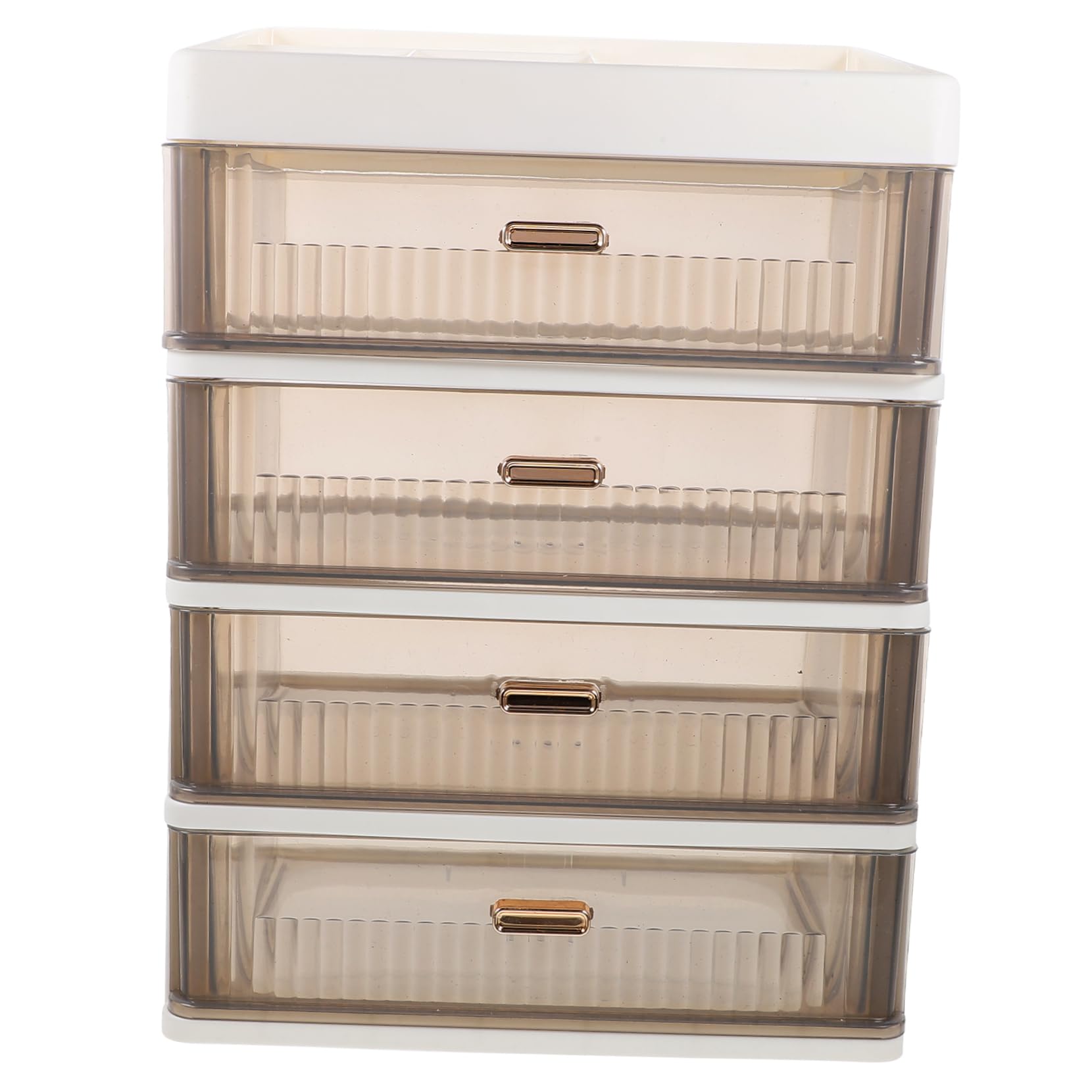 Caja de Almacenamiento Estilo Cajón de Escritorio en PP Blanco