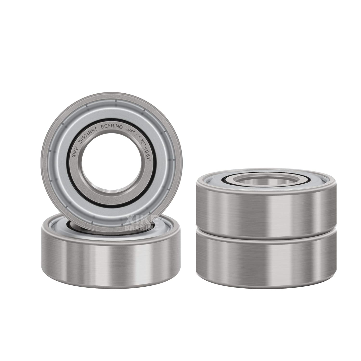 XiKe 4 Pack Z9504RST Lawn Mower Spindle Bearings, 3/4" Bore 204BBAR