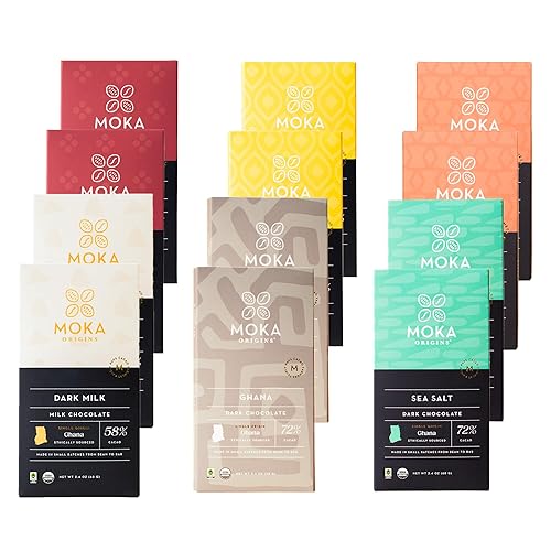 Miniatura 10 de Moka Origins Paquete de barras de chocolate orgánico – grano a barra, comercio directo y justo, lotes pequeños, de origen ético, gourmet, chocolate