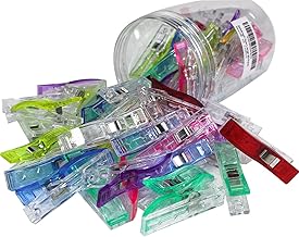 Large Sewing Clips,30 Pcs,Sewing Clips for Fabric,Jumbo Fabric Clips for Sewing and Quilting,Quilting Clips for Binding long,Sewing Accessories and Supplies(7 Colors)