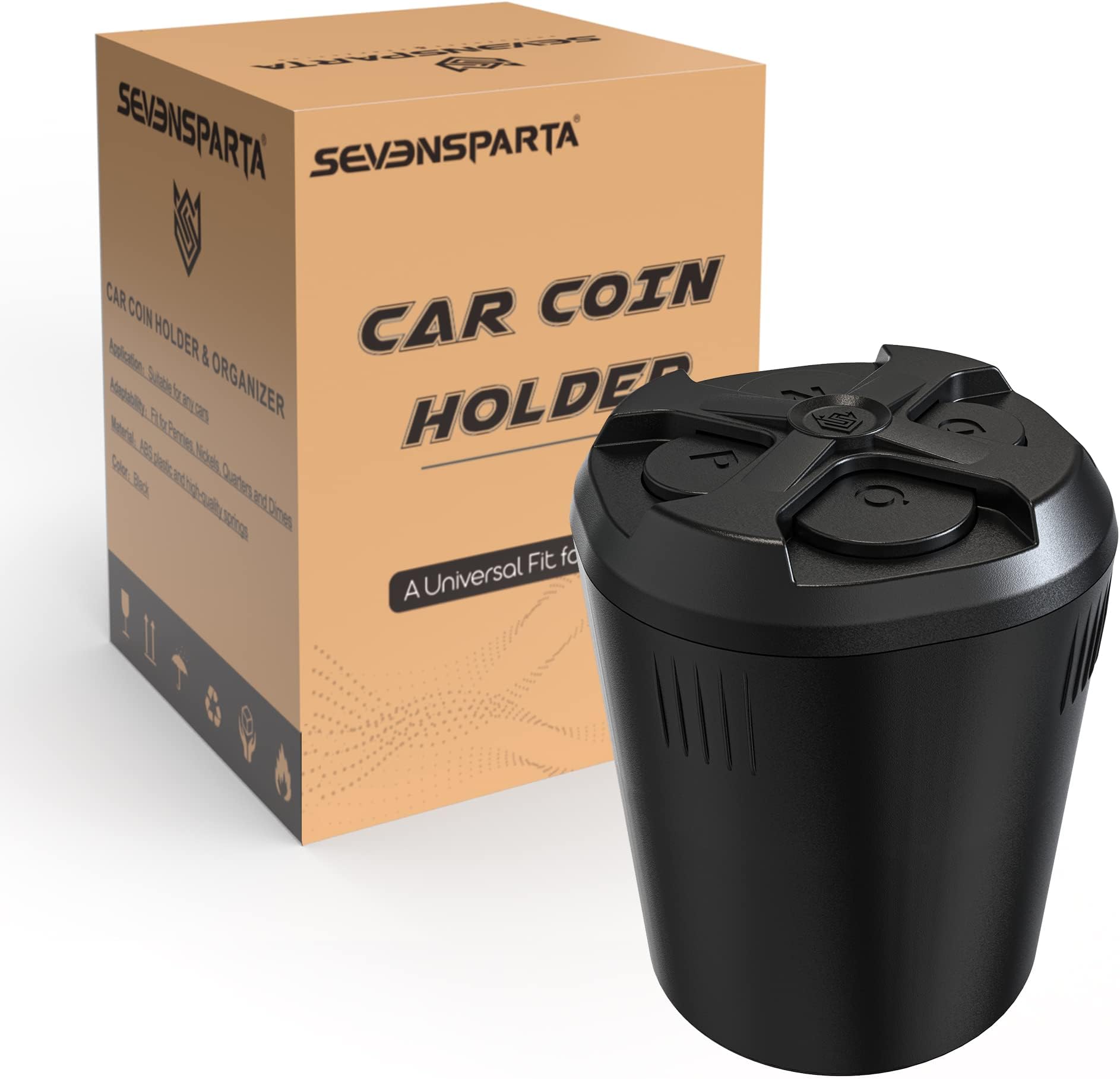 Seven SpartaUniversal Coin Holder - Time-Saving Organizer for Car, Home, or Office
