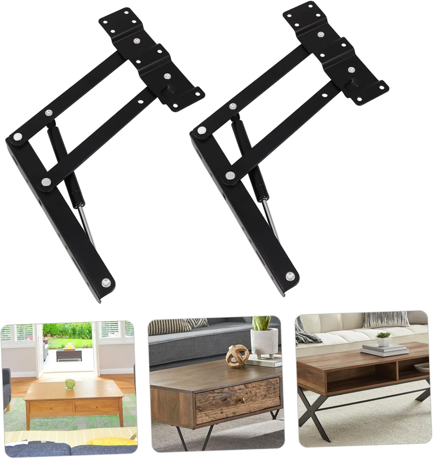Folding Shelf Brackets with Hydraulic Mechanism Pull Down Bracket for Space Saving Tables Durable Construction for Easy Installation and Smooth Operation