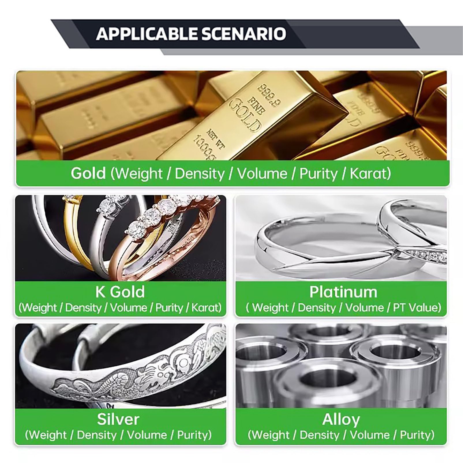 Máquina Digital para probar Oro y Plata, analizador y densímetro de Metales Preciosos, medidor electrónico de Densidad de Oro precisión de 0,01 g para joyerías y Casas de empeño 600K