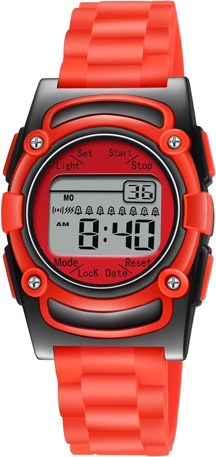 Kids Digital 8 Alarm Vibrating Watch Medication Reminder Potty Urinary