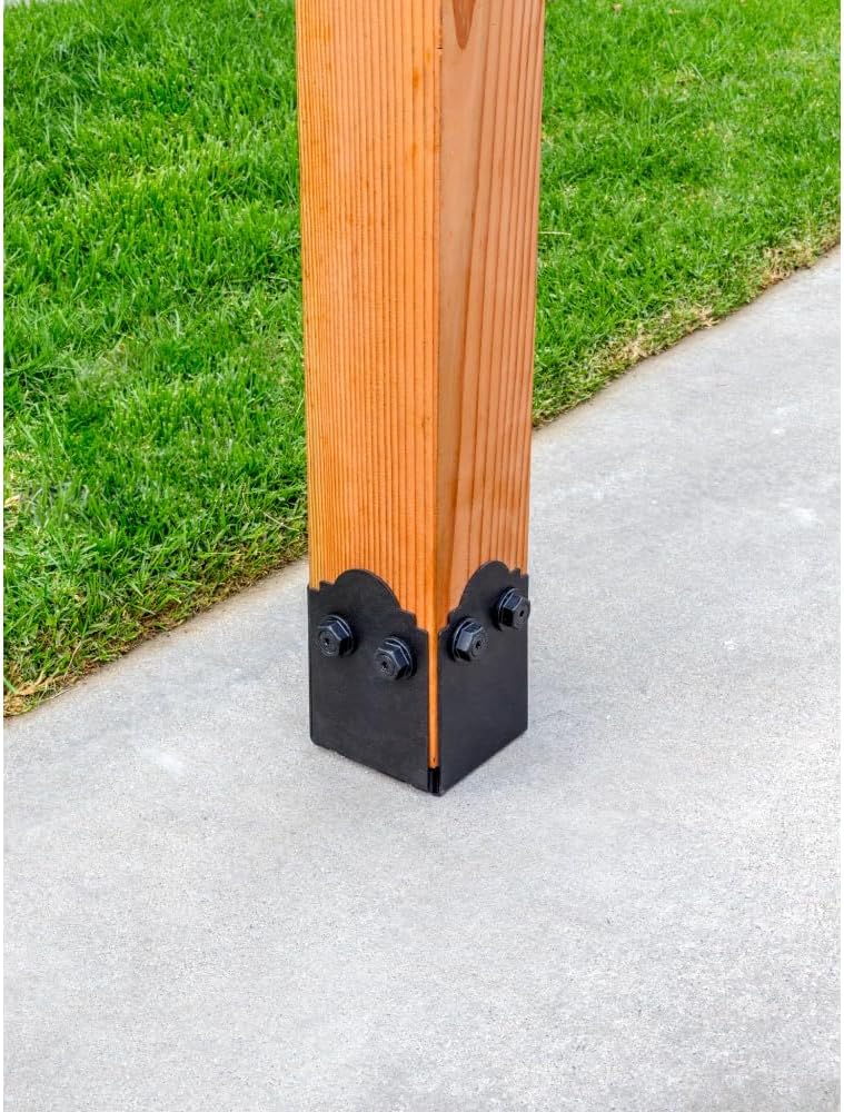 Simpson Strong-Tie APB66DSP Outdoor Accents Mission Collection ZMAX, Black Post Base Side Plate for 6X (Qty-2)