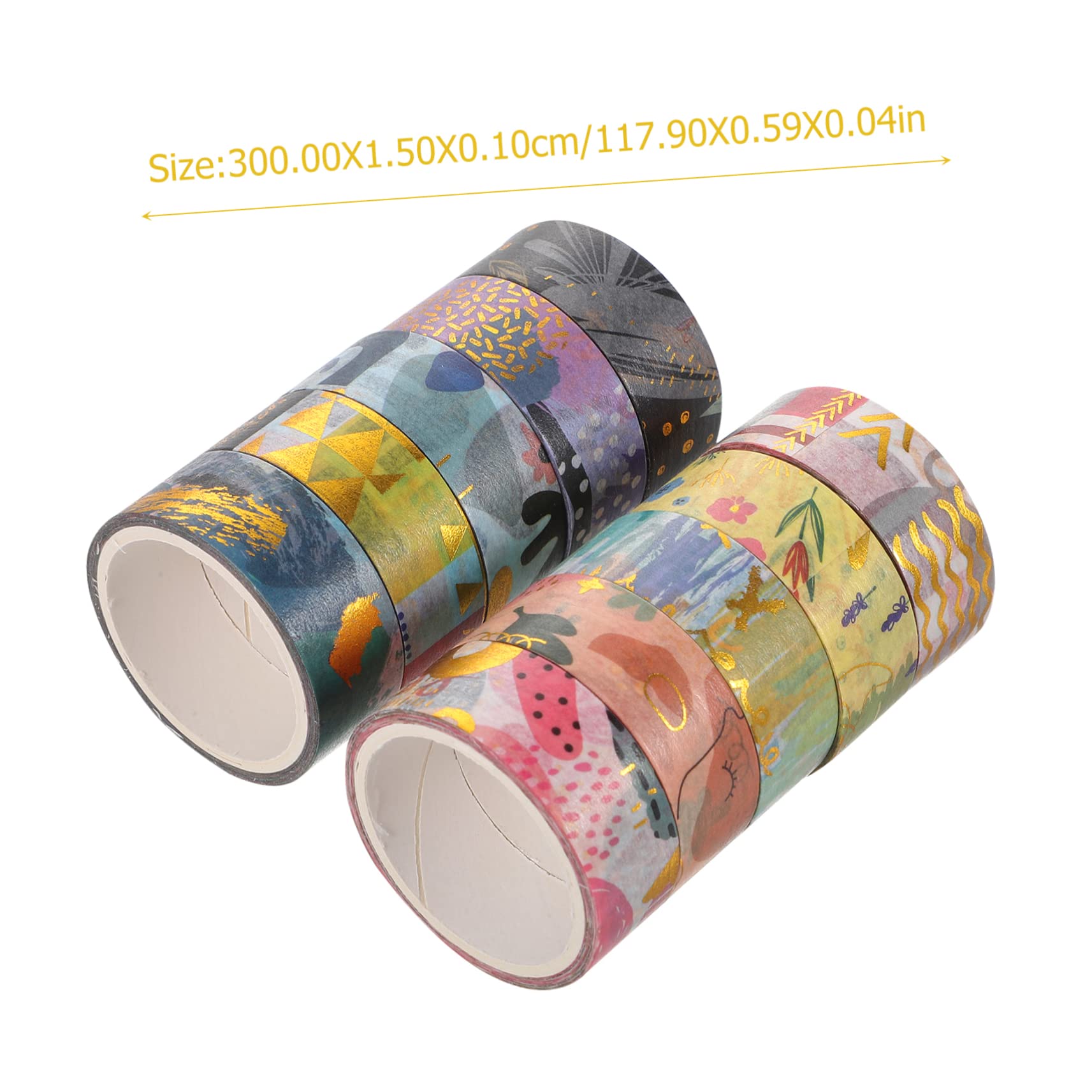 SEWACC 30rollos Washi Tape Decorativo De Geometría Dorada para Scrapbooking Manualidades y Planificación De Rollo