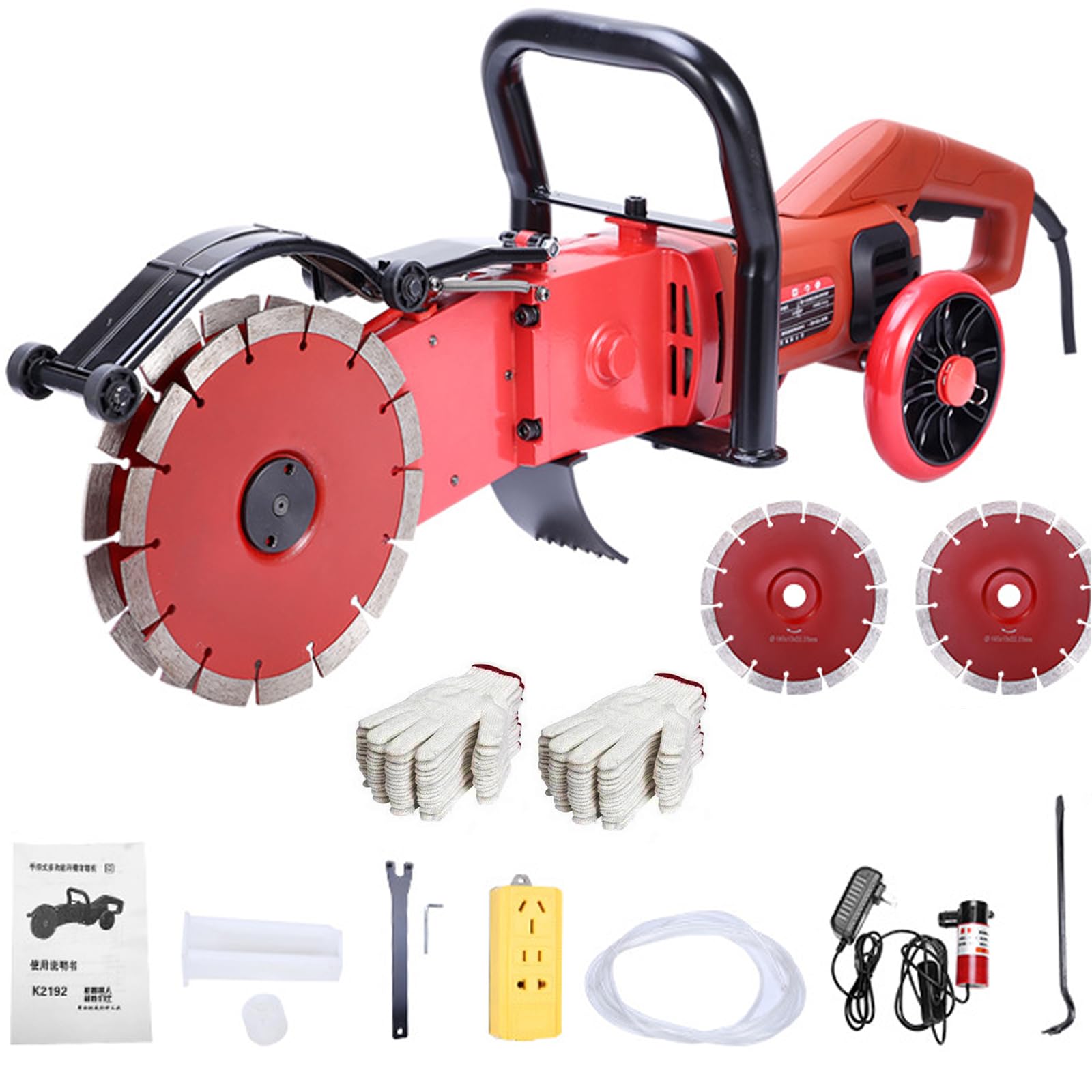 Rainureuse murale électrique 6800W avec double lame diamant