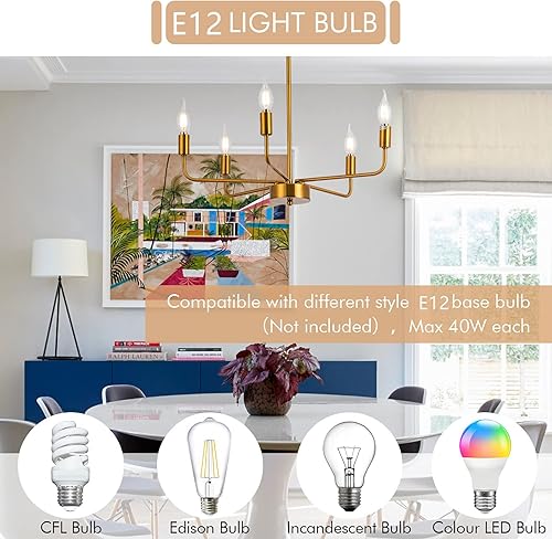 Miniatura 3 de SHANSRUI Candelabro negro mate moderno estilo casa de campo, lámpara de techo contemporánea, 5 luces, lámparas colgantes para dormitorio, sala de